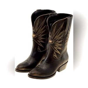 Mezcalero Mezcal Black Distressed Leather Boot